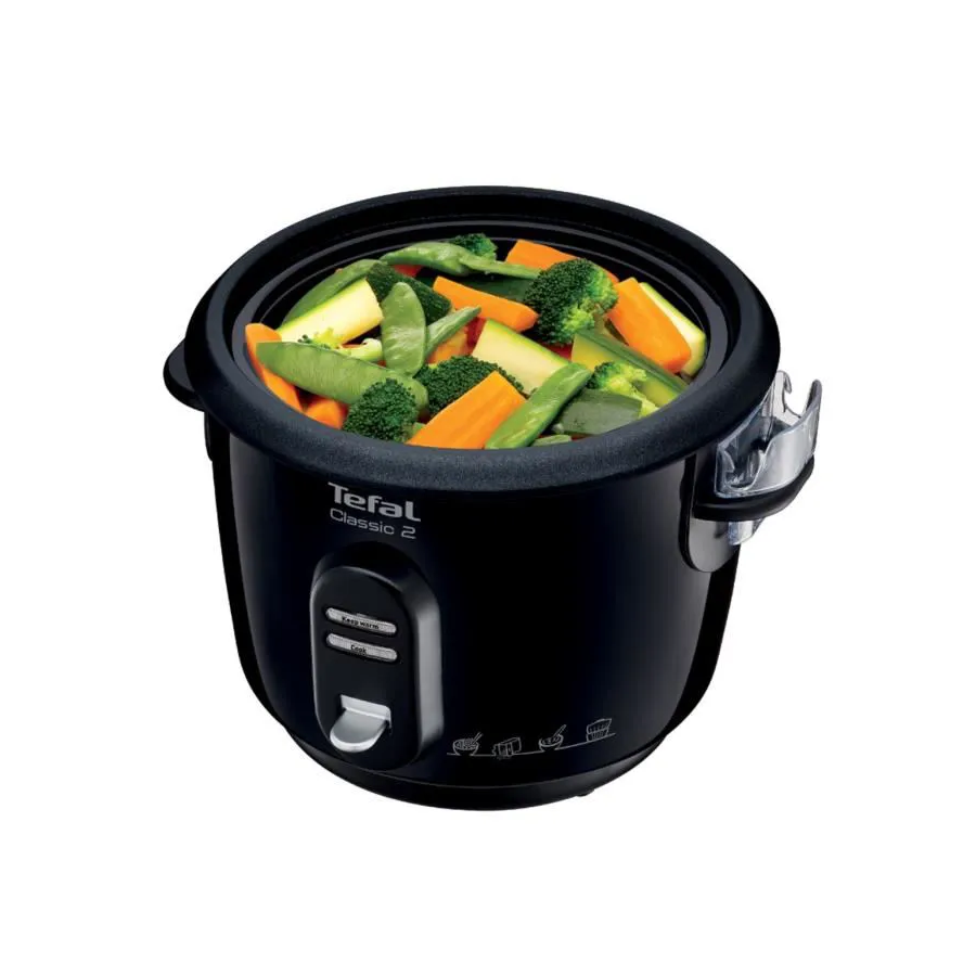 Cuiseur de Riz Electrique TEFAL Cuve antiadhésive, Capacité 900 g de riz, Cuiseur  vapeur, Maintien au