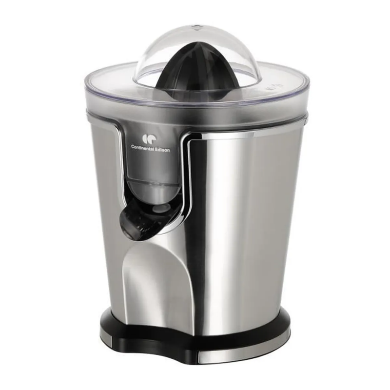 FOHERE Presse Agrumes Electrique levier professionnel Inox Sans BPA, 2 Cônes Interchangeables, Puissant Moteur Silencieux de 160 W, Bec Anti- gouttes, Jus de Fruit Frais Rapide